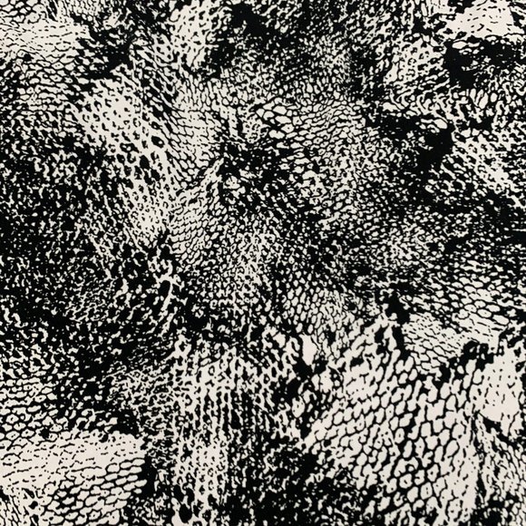 Dana Buchman Sleeveless Blouse Snake Print Black White Small Cowl Neck Gold Pins - Picture 13 of 15